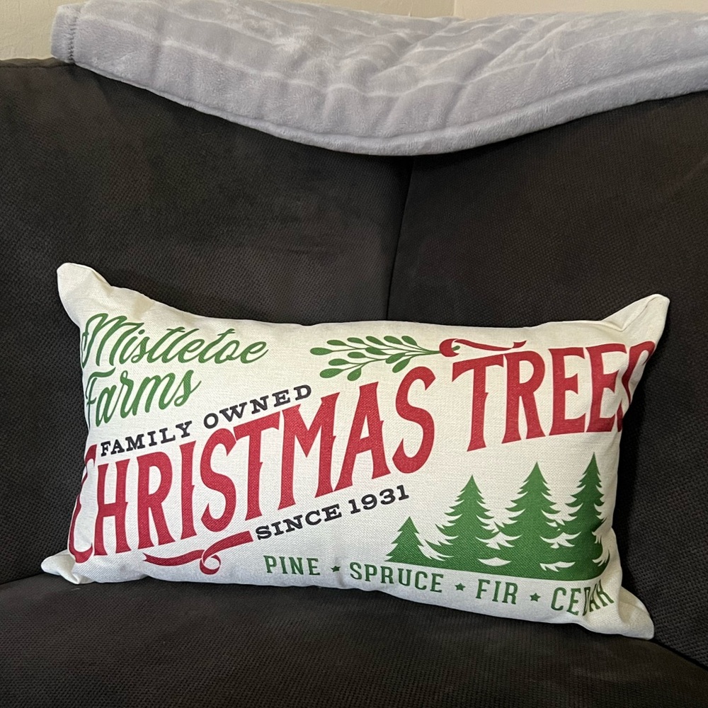 Christmas Lumbar Pillow Size 12x20